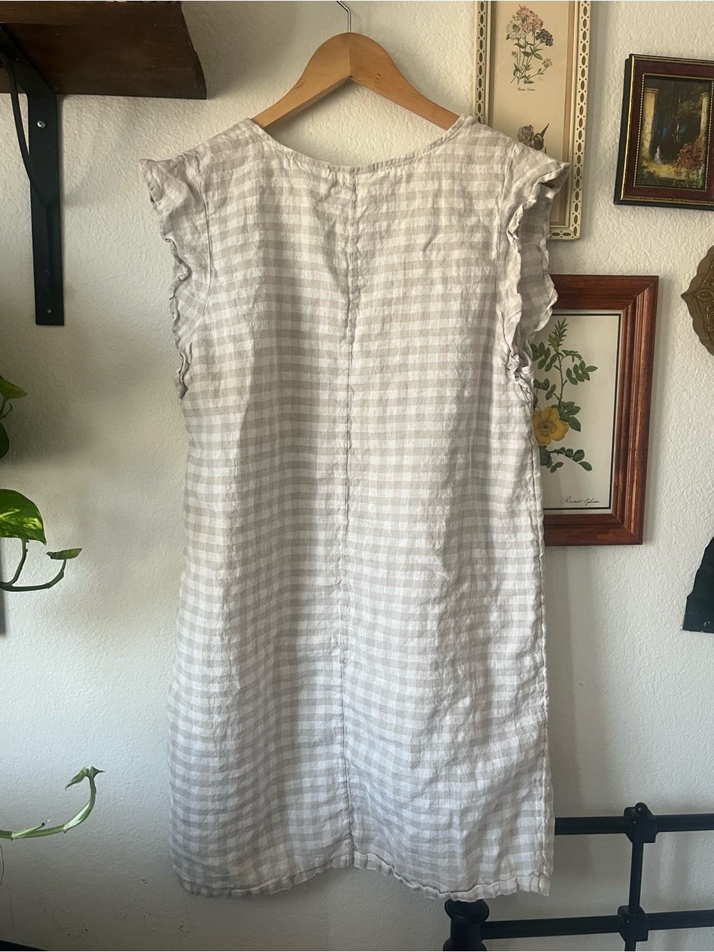 Cynthia Rowley 100% Linen Gingham Dress - Picture 3 of 5